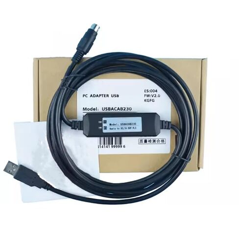 USBACAB230 for Communication Data Download Cable PLC Programming Cable Round Plug Stable Transmission Economical Black 3 Meters in Saudi Arabia