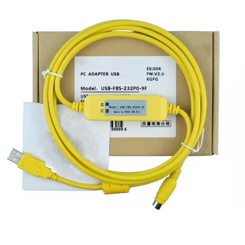 USB-FBS-232P0-9F Applicable PLC Programming Cable Communication Data Download Cable Cable Stable Transmission Economical Yellow 3 Meters in Saudi Arabia