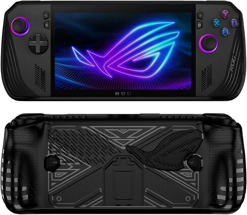 ROG Ally Protective Case for ASUS Rog Ally X 2024 Gaming Handheld Cover with Bracket,Ally Non-Slip Anti-Scratch TPU Soft Cover Protector Game Shock-Absorption Skin Shell (Black) in Kuwait