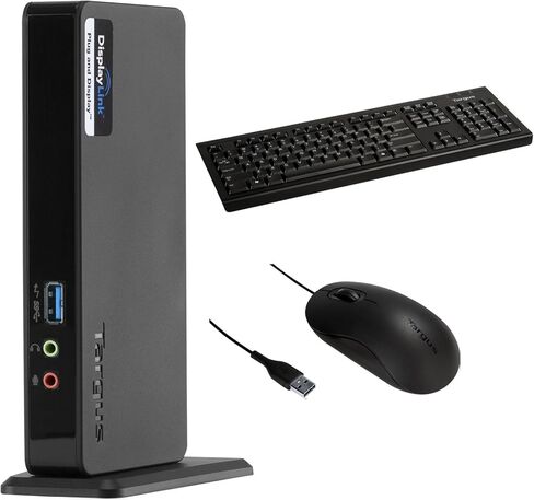 Targus Universal Workstation Bundle, Includes USB Keyboard, USB Optical Mouse and USB 3.0 SV Docking Station (BUS0375-50) in Saudi Arabia