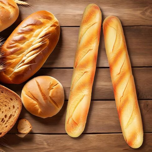 balacoo Artificial French Long Bread 13.58 Inch Pu Fake Baguette Loaf for Kitchen Decor Photography Prop Pretend Play Food in Saudi Arabia