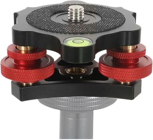 مستوي الكاميرا، قاعدة تسوية ثلاثية العجلات للتصوير الفوتوغرافي الماكرو مع تعديل دقيق +/- 5 درجات، مستوي حامل ثلاثي من الألومنيوم مع رأس ثلاثي المحاور، لكاميرا DSLR، حامل ثلاثي القوائم برأس بانورامي in Kuwait