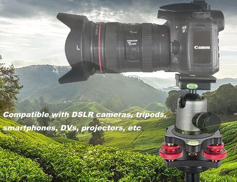 مستوي الكاميرا، قاعدة تسوية ثلاثية العجلات للتصوير الفوتوغرافي الماكرو مع تعديل دقيق +/- 5 درجات، مستوي حامل ثلاثي من الألومنيوم مع رأس ثلاثي المحاور، لكاميرا DSLR، حامل ثلاثي القوائم برأس بانورامي in Kuwait