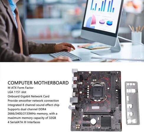 اللوحة الأم Vikye B365M Gaming M ATX، M.2، SATA 3.0 6 جيجابت / ثانية، USB 3.0، VGA/DVI، ذاكرة DDR4 لـ LGA1151 مناسبة لـ Core I3 I5 I7 I9 in Kuwait