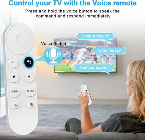 Replacement Voice Remote for Google-Chromecast-Remote, for Chromecast with Google TV Remote 4K/HD & Google TV Streamer 4K in Kuwait