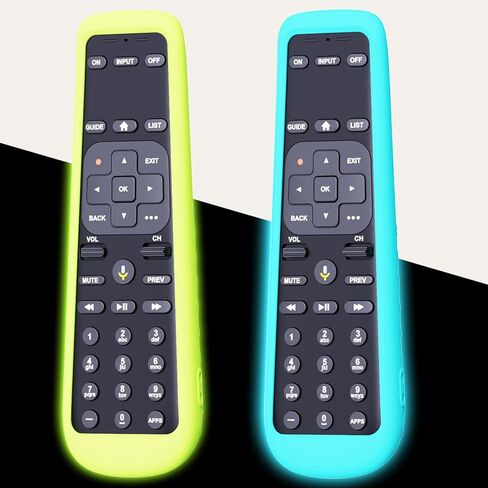 2 غطاء حافظة لجهاز AT&T TV Now DirecTV، جهاز التحكم عن بعد الصوتي C71KW، غطاء بطارية من السيليكون يتوهج باللون الأرجواني الداكن والأزرق in Kuwait