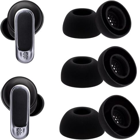 Klowcok Replacement Ear Tips for JBL Tour Pro 3 / Tour Pro 2 Wireless Earbuds, Soft Silicone Eartips 3 Pairs (S/M/L) (Black) in Saudi Arabia