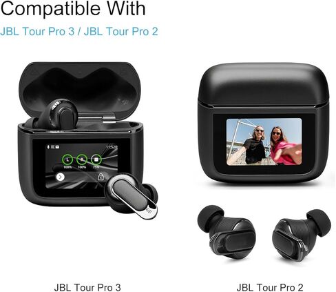 Klowcok Replacement Ear Tips for JBL Tour Pro 3 / Tour Pro 2 Wireless Earbuds, Soft Silicone Eartips 3 Pairs (S/M/L) (Black) in Saudi Arabia