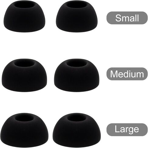 Klowcok Replacement Ear Tips for JBL Tour Pro 3 / Tour Pro 2 Wireless Earbuds, Soft Silicone Eartips 3 Pairs (S/M/L) (Black) in Saudi Arabia