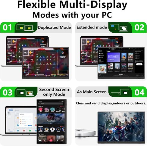 شاشة محمولة تعمل باللمس مقاس 14 بوصة بدقة 1920 * 1200 بكسل، ومكبرات صوت مدمجة بتقنية HDR IPS وشاشة خارجية لأجهزة الكمبيوتر المحمول المحمولة، وشاشات السفر لأجهزة الكمبيوتر المحمول Mac PC Phone PS4/5 Xbox Switch in Kuwait