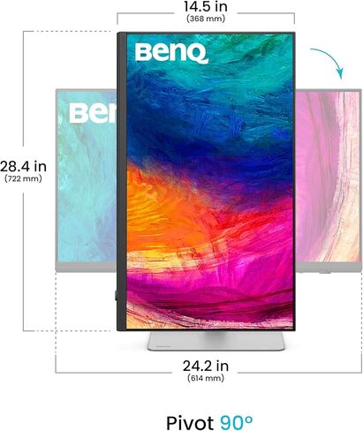 شاشة BenQ PD2730S مقاس 27 بوصة IPS 5K UHD (5120 × 2880) مصممة، 60 هرتز، 5 مللي ثانية، Thunderbolt 4 (90 واط) موزع USB مدمج ومكبرات صوت ستيريو (متجددة) in Kuwait