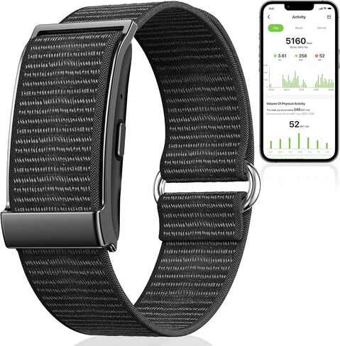Smart Bracelet,Health and Fitness Tracker,24/7 Heart Monitor & Sleep Tracker, Multi-Sport Tracker Wristband with Free APP (Black) in Saudi Arabia