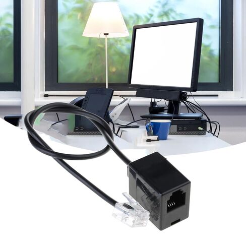 RJ45 to RJ11 Cable Adapter Convert Networking Connection to Telephone RJ11 Female to RJ45 Male Adapter Networking Cable to Phone Connectors in Saudi Arabia