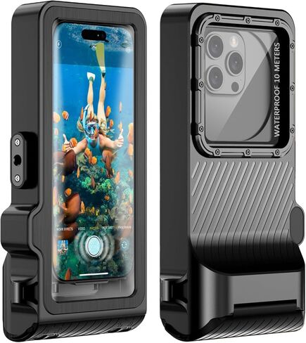 Waterproof Phone Case for Snorkeling - Underwater Touchscreen Housing, Universal Underwater Photo&Video Diving Case for iPhone 17/16/15/14 Pro Max Samsung Galaxy S25/S24 Ultra Up to 6.9'' Black in Saudi Arabia