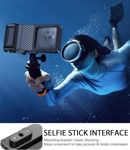 Waterproof Phone Case for Snorkeling - Underwater Touchscreen Housing, Universal Underwater Photo&Video Diving Case for iPhone 17/16/15/14 Pro Max Samsung Galaxy S25/S24 Ultra Up to 6.9'' Black in Saudi Arabia