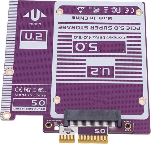محول PUSOKEI PCIe 5.0 X4 إلى U.2، محول NVMe SSD عالي السرعة مع تبديد حرارة نحاسي كبير، لمحركات الأقراص الصلبة U.2 U.3 يفوز بنظام التشغيل X in Kuwait