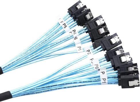 8 حزمة كابل SataSAS SATA3 إلى SATA3 7Pin كابلات البيانات لأجهزة التعدين ومحركات الأقراص SSDs الاتصال in Kuwait