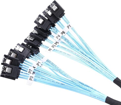 8 حزمة كابل SataSAS SATA3 إلى SATA3 7Pin كابلات البيانات لأجهزة التعدين ومحركات الأقراص SSDs الاتصال in Kuwait