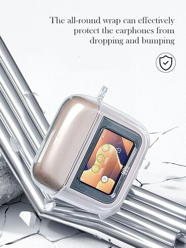 Case for JBL Tour PRO 3 Earbuds,Soft Protective,Shockproof, BOVUGAC High Transparency TPU Case Cover for JBL Tour PRO 3 with Keychain & Cleaning Kit & Lanyard-Clear in Saudi Arabia