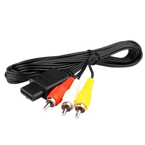 كابل سلك فيديو RCA AV TV عام لنينتندو 64 N64 جيم كيوب in Kuwait
