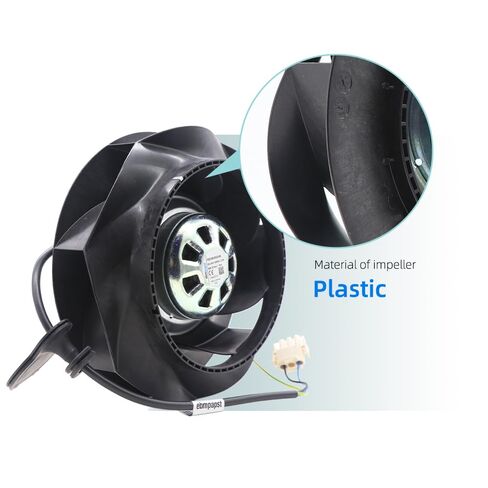 Ebm Papst R3G190-RC03-06 190 مم 60 وات EC مروحة طرد مركزي 2810 دورة في الدقيقة 220-240VAC متوافقة مع الرادياتير والثلاجة ومبردات ناقل الحركة وسطح المكتب وبطاقات الرسومات ووحدة التحكم في الألعاب in Kuwait