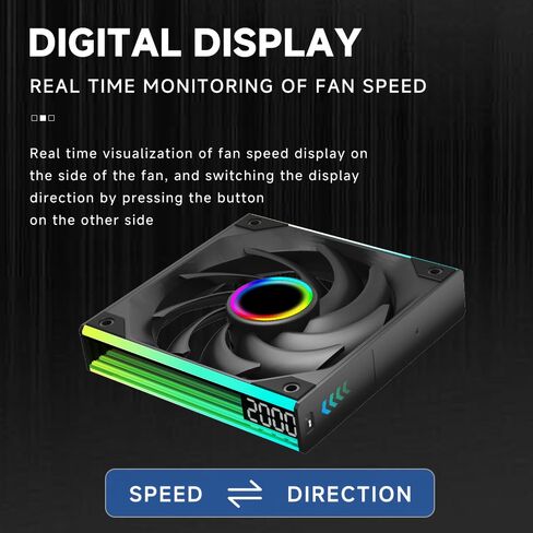 Jungle Leopard Star-Link 240 ARGB PC Reverse Blade Case Fan - Integrated -Type Infinity Mirror Design with 3 x 120mm ARGB&PWM Fans, Suitable for Computer Case(Black Forward 240mm) in Kuwait