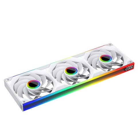 Jungle Leopard Star-Link 240 ARGB PC Reverse Blade Case Fan - Integrated -Type Infinity Mirror Design with 3 x 120mm ARGB&PWM Fans, Suitable for Computer Case(Black Forward 240mm) in Kuwait