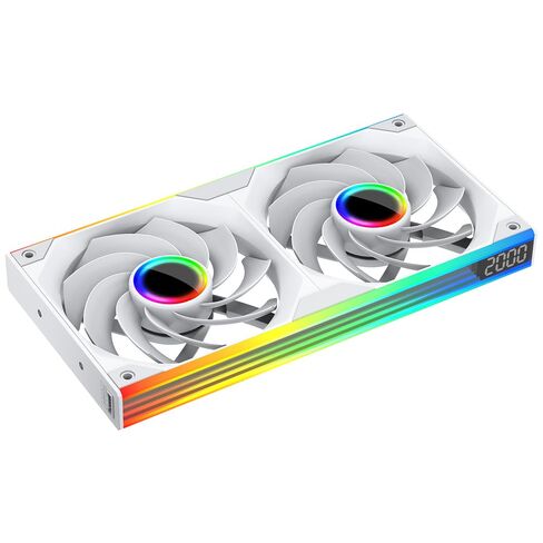 Jungle Leopard Star-Link 240 ARGB PC Reverse Blade Case Fan - Integrated -Type Infinity Mirror Design with 3 x 120mm ARGB&PWM Fans, Suitable for Computer Case(Black Forward 240mm) in Kuwait