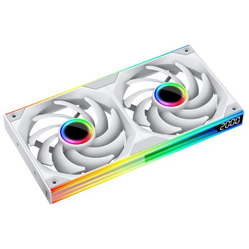Jungle Leopard Star-Link 240 ARGB PC Reverse Blade Case Fan - Integrated -Type Infinity Mirror Design with 3 x 120mm ARGB&PWM Fans, Suitable for Computer Case(Black Forward 240mm) in Kuwait