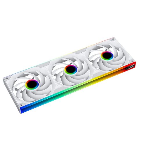 Jungle Leopard Star-Link 240 ARGB PC Reverse Blade Case Fan - Integrated -Type Infinity Mirror Design with 3 x 120mm ARGB&PWM Fans, Suitable for Computer Case(Black Forward 240mm) in Kuwait