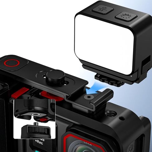 مجموعة مقبض التصوير الفوتوغرافي للشارع من Xplorer لـ Insta360 Ace Pro/Pro 2، مجموعة مقابض مغناطيسية سريعة التحرير مع قفص واقي، حامل مريح (حزمة المقبض) in Saudi Arabia