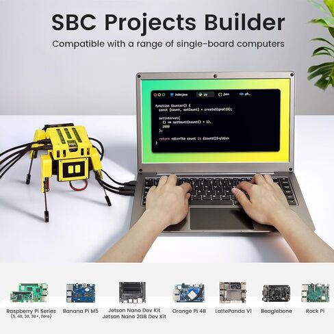 شاشة محمولة مع لوحة مفاتيح، شاشة لابدوك 15.6 بوصة مع بطارية مدمجة 6000 مللي أمبير في الساعة، شاشات CrowView Note 1080P FHD USB C مع محولات RPi5 متوافقة مع RPi5، الكمبيوتر الشخصي، الهاتف، Mac، وحدة التحكم في الألعاب in Kuwait