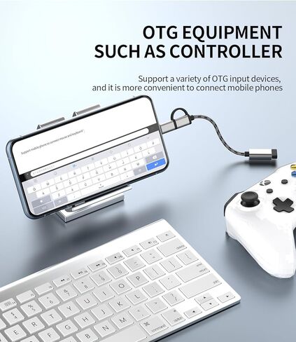 USB C Micro USB male to USB Female Adapter(2in1)OTG 3.0 Cable Port for Apple for iPhone 16 15 pro max Type C Android Adaptor for iPad USB-A Keyboard Mouse Connector Flash Drive compatible for Samsung in Saudi Arabia