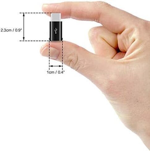 محول USB C إلى Micro USB، محول USB من النوع C، موصل تحويل USB صغير إلى النوع C بسرعة عالية، متوافق مع Samsung Galaxy S7 S6 J7 Note 5 Kindle Ps4 والمزيد (أسود وأبيض) in Kuwait
