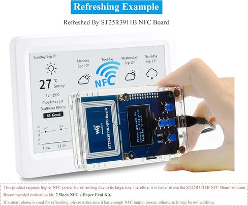 7.5inch Passive NFC-Powered e-Paper, 800 x 480 Pixel ePaper Screen, Adopts Novel Passive NFC Technology No Batte-ry Required No Messy Wiring, Wire-Less Powering & Data Transfer in Saudi Arabia