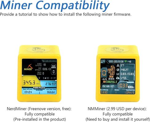 تلفزيون FREENOVE Bitcoin Miner Solo Lottery Miner Mini ESP32، شاشة 1.54 بوصة، شاشة IPS 240 × 240 بكسل، وحدة تحكم دقيقة ثنائية النواة 32 بت 240 ميجاهرتز، WiFi+BT زر لمس قابل للبرمجة، برنامج تعليمي للرمز in Kuwait