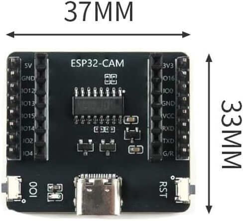 2 قطعة لوحة تطوير ESP32-CAM مع وحدة كاميرا واجهة التحميل التلقائي من النوع C لمشاريع IoT وDIY in Kuwait