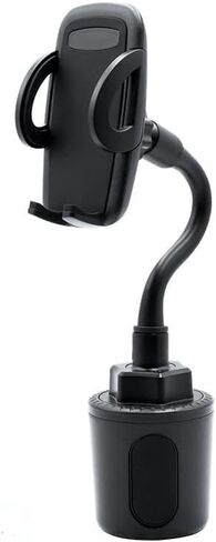 Cup Car Phone Holder for Car,Universal Adjustable Gooseneck Car Phone Holder - 360° Rotatable Dashboard Clip Mount for Smartphones 4-7.5 Inches,Black. in Saudi Arabia