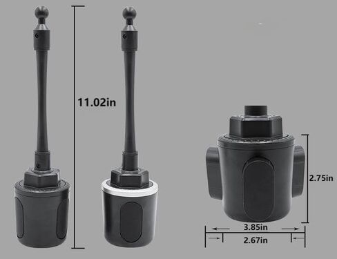 Cup Car Phone Holder for Car,Universal Adjustable Gooseneck Car Phone Holder - 360° Rotatable Dashboard Clip Mount for Smartphones 4-7.5 Inches,Black. in Saudi Arabia