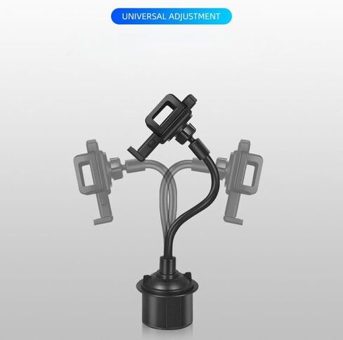 Cup Car Phone Holder for Car,Universal Adjustable Gooseneck Car Phone Holder - 360° Rotatable Dashboard Clip Mount for Smartphones 4-7.5 Inches,Black. in Saudi Arabia