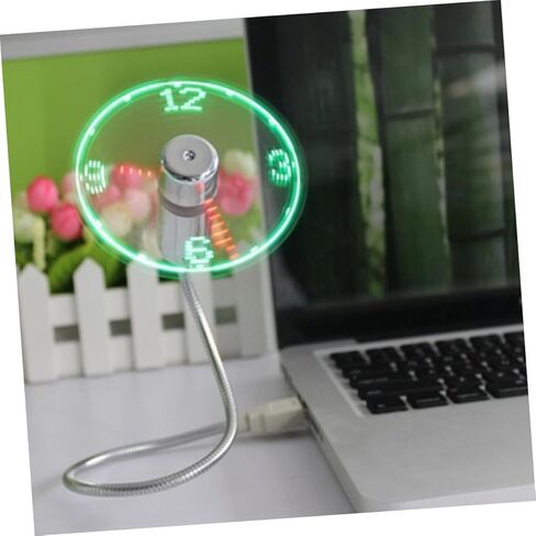 NOLITOY USB على مدار الساعة مروحة مع شاشة LED مروحة USB صغيرة محمولة مع عرض الوقت الحقيقي لأجهزة الكمبيوتر المحمول واستخدام المكتب in Kuwait