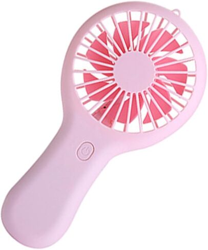 Portable Mini USB Fan Handheld Charging Fan with 3-speed Settings for Home Office School – Pink in Saudi Arabia