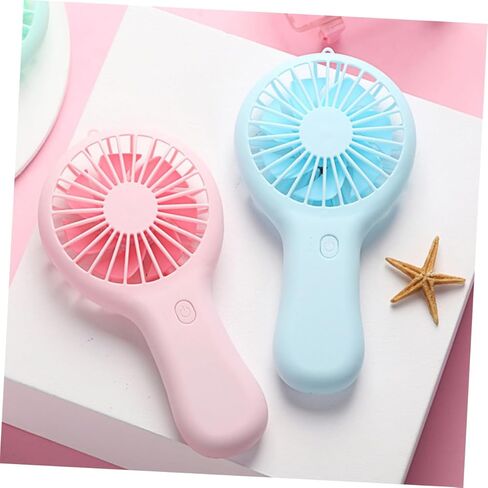 Portable Mini USB Fan Handheld Charging Fan with 3-speed Settings for Home Office School – Pink in Saudi Arabia