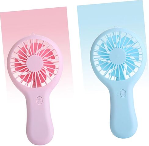 Portable Mini USB Fan Handheld Charging Fan with 3-speed Settings for Home Office School – Pink in Saudi Arabia