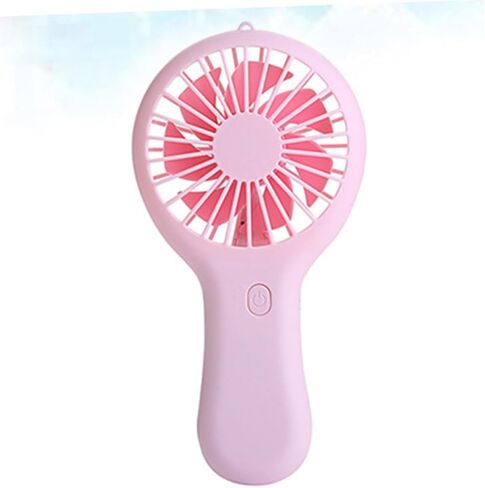 Portable Mini USB Fan Handheld Charging Fan with 3-speed Settings for Home Office School – Pink in Saudi Arabia