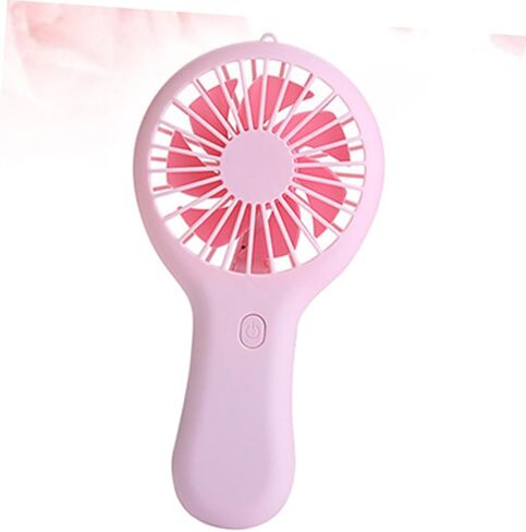 Portable Mini USB Fan Handheld Charging Fan with 3-speed Settings for Home Office School – Pink in Saudi Arabia