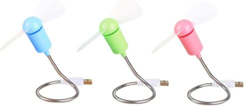 BESPORTBLE 5pcs USB Mini Flexional Silent Small Fans Set for Computer Cooling, Portable Desk USB Fans with Adjustable Gooseneck for Office, Travel, and Home Use Random Color in Saudi Arabia