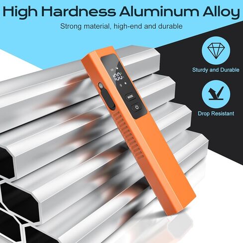 EDC Flashlight 4 in 1 Pocket Magnetic Slim Flat Flashlight High Lumens Work Light with Green Beam & UV Light & Warning Light Combo EDC Rechargeable LT-010 (Orange Color) in Saudi Arabia