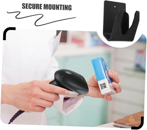 HOMSFOU 2pcs Barcode Scanner Holder Wall-Mounted Stand for Office Scanning Bar-Code Barcode Scanner Mount in Saudi Arabia