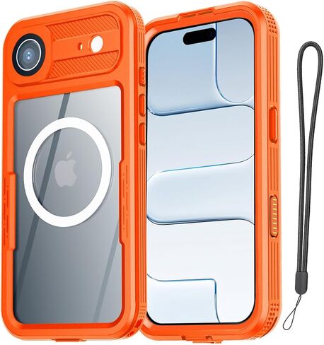 حافظة AICase مقاومة للماء لهاتف iPhone 17 Pro Max+MagSafe مقاومة للماء ومضادة للثلوج/الغبار/الصدمات، معتمدة من IP68 حماية كاملة للجسم 360 محكمة الغلق بالكامل تحت الماء لهاتف iPhone 17 Pro Max_98 in Kuwait
